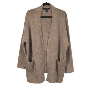 3/$20 Forever 21 Open Front Cardigan Sweater Boucle Knit Long Relaxed Slouchy